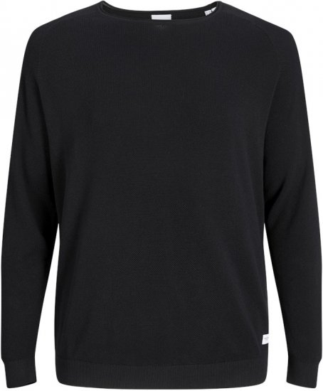Jack & Jones HILL Knitted Sweater Black - Sudaderas - Sudaderas 2XL-12XL
