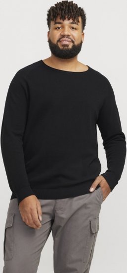 Jack & Jones HILL Knitted Sweater Black - Sudaderas - Sudaderas 2XL-12XL