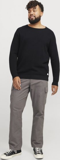 Jack & Jones HILL Knitted Sweater Black - Sudaderas - Sudaderas 2XL-12XL