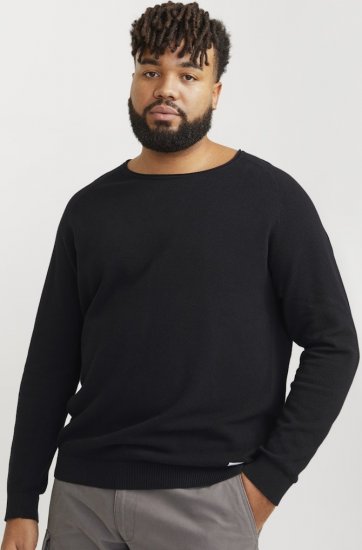 Jack & Jones HILL Knitted Sweater Black - Sudaderas - Sudaderas 2XL-12XL
