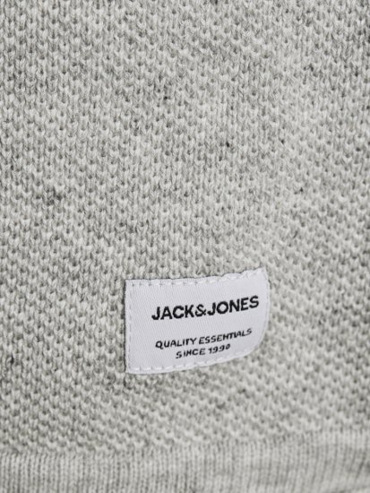 Jack & Jones HILL Knitted Sweater Light Grey Melange - Sudaderas - Sudaderas 2XL-12XL