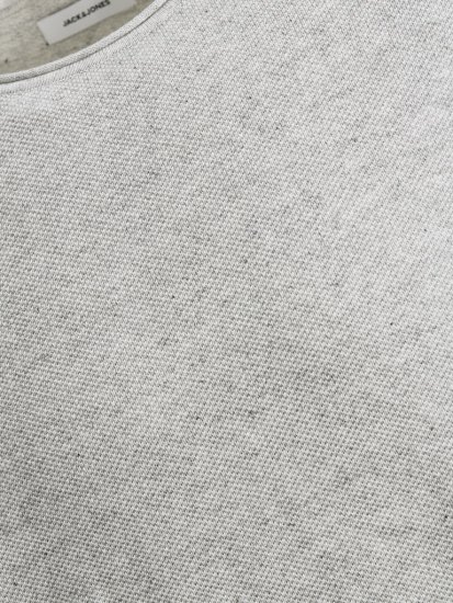 Jack & Jones HILL Knitted Sweater Light Grey Melange - Sudaderas - Sudaderas 2XL-12XL