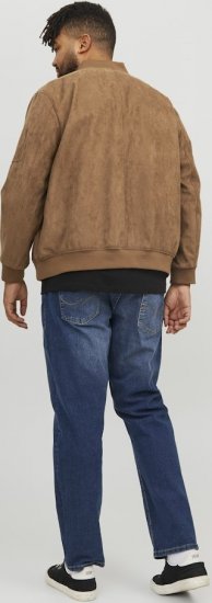 Jack & Jones ROCKY Faux Suede Bomber Jacket Brown - Chaquetas - Chaquetas Tallas Grandes 2XL-8XL
