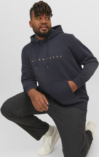 Jack & Jones STAR Hoodie Dark Navy - Sudaderas - Sudaderas 2XL-12XL