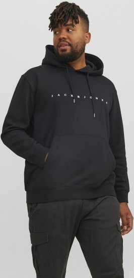 Jack & Jones STAR Hoodie Black - Sudaderas - Sudaderas 2XL-12XL
