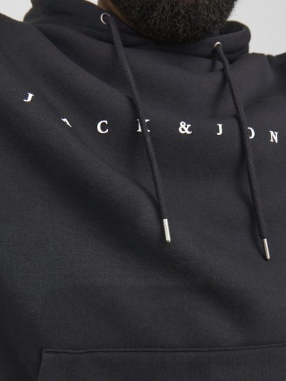 Jack & Jones STAR Hoodie Black - Sudaderas - Sudaderas 2XL-12XL