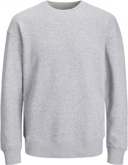 Jack & Jones BRADLEY Sweatshirt Light Grey Melange - Sudaderas - Sudaderas 2XL-12XL