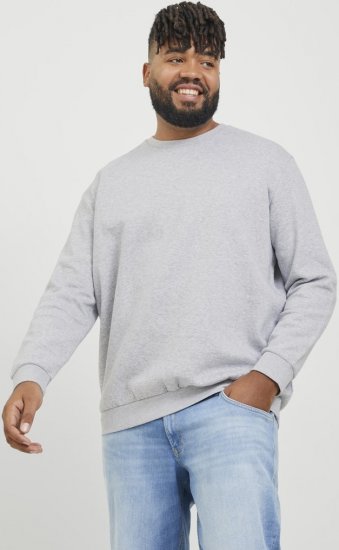Jack & Jones BRADLEY Sweatshirt Light Grey Melange - Sudaderas - Sudaderas 2XL-12XL