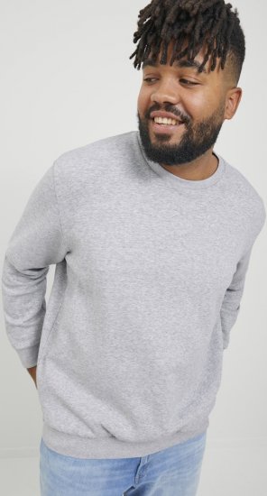 Jack & Jones BRADLEY Sweatshirt Light Grey Melange - Sudaderas - Sudaderas 2XL-12XL