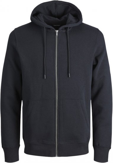 Jack & Jones BRADLEY Zip Hoodi Black - Sudaderas - Sudaderas 2XL-12XL
