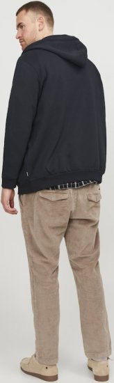 Jack & Jones BRADLEY Zip Hoodi Black - Sudaderas - Sudaderas 2XL-12XL