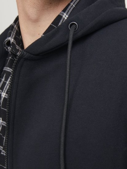 Jack & Jones BRADLEY Zip Hoodi Black - Sudaderas - Sudaderas 2XL-12XL