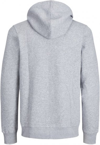 Jack & Jones BRADLEY Zip Hoodie Light Grey Melange - Sudaderas - Sudaderas 2XL-12XL