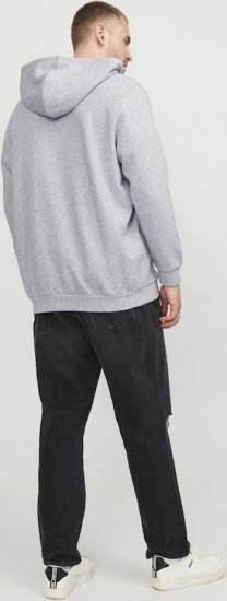 Jack & Jones BRADLEY Zip Hoodie Light Grey Melange - Sudaderas - Sudaderas 2XL-12XL