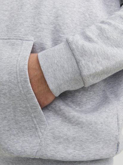 Jack & Jones BRADLEY Zip Hoodie Light Grey Melange - Sudaderas - Sudaderas 2XL-12XL