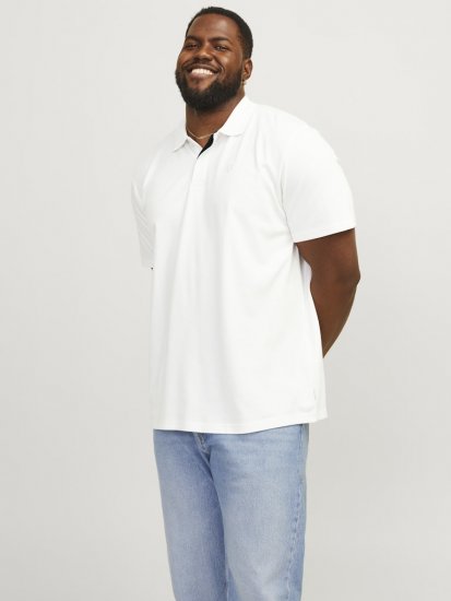 Jack & Jones Rodney Short Sleeve Polo White - Polos - Polos 2XL-8XL