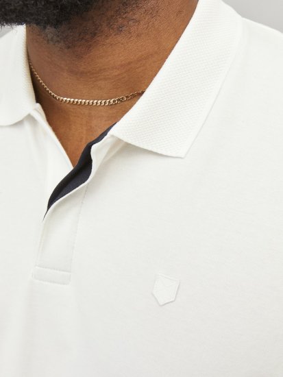 Jack & Jones Rodney Short Sleeve Polo White - Polos - Polos 2XL-8XL