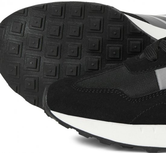Jack & Jones Boston Combo Sneakers Black - Calzado de hombre 40-52 - Zapatillas de hombre tallas 40-52