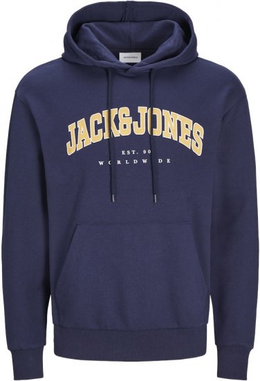 Jack & Jones CALEB Hoodie Navy Blazer - Sudaderas - Sudaderas 2XL-12XL
