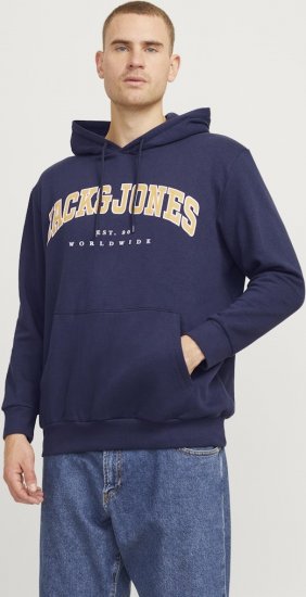 Jack & Jones CALEB Hoodie Navy Blazer - Sudaderas - Sudaderas 2XL-12XL