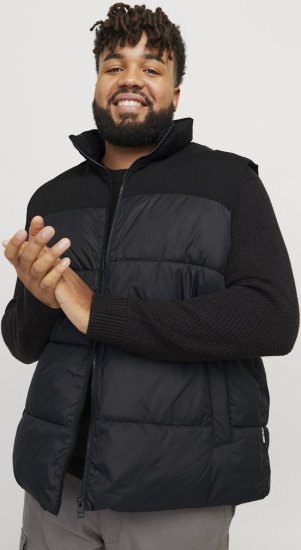 Jack & Jones MOON Bodywarmer Black - Chaquetas - Chaquetas Tallas Grandes 2XL-8XL