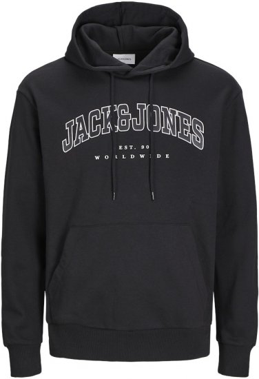 Jack & Jones CALEB Hoodie Black - Sudaderas - Sudaderas 2XL-12XL