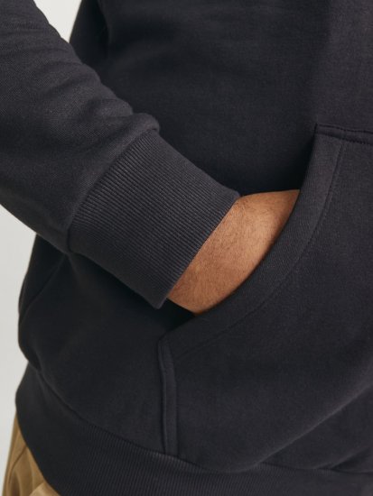 Jack & Jones CALEB Hoodie Black - Sudaderas - Sudaderas 2XL-12XL