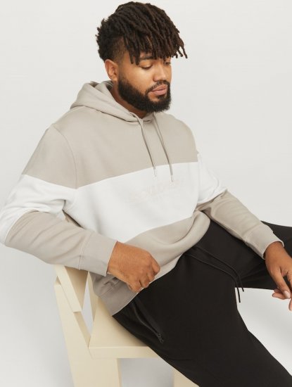Jack & Jones LEGACY 2 Color Hoodie Beige - Sudaderas - Sudaderas 2XL-12XL