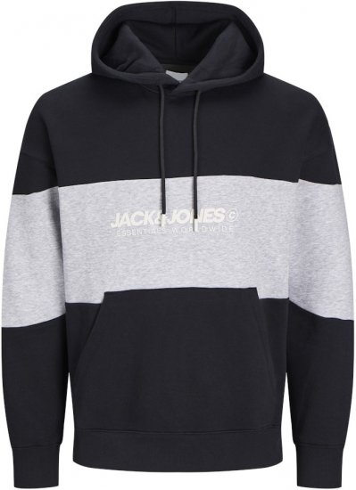 Jack & Jones LEGACY 2 Color Hoodie Black - Sudaderas - Sudaderas 2XL-12XL