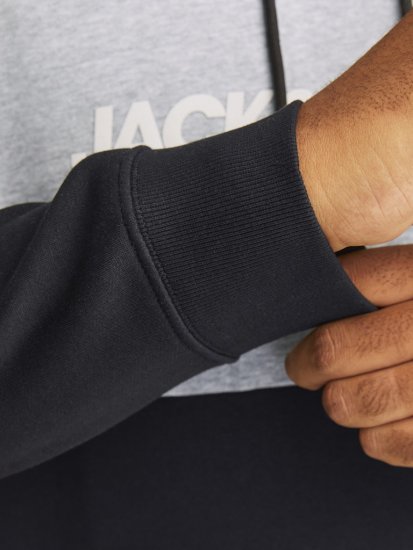 Jack & Jones LEGACY 2 Color Hoodie Black - Sudaderas - Sudaderas 2XL-12XL