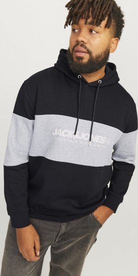 Jack & Jones LEGACY 2 Color Hoodie Black - Sudaderas - Sudaderas 2XL-12XL