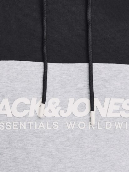 Jack & Jones LEGACY 2 Color Hoodie Black - Sudaderas - Sudaderas 2XL-12XL