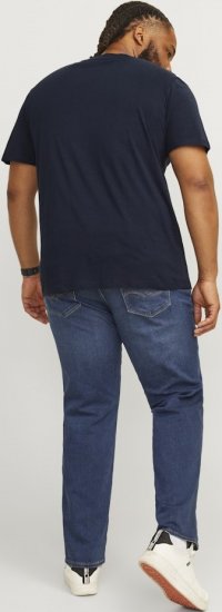 Jack & Jones CALEB VARSITY O-Neck T-Shirt Navy Blazer - Camisetas - Camisetas - 2XL-14XL