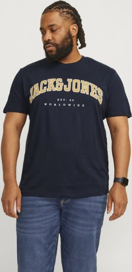 Jack & Jones CALEB VARSITY O-Neck T-Shirt Navy Blazer - Camisetas - Camisetas - 2XL-14XL