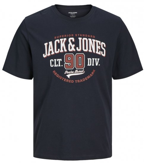 Jack & Jones LOGO O-Neck T-Shirt Dark Navy - Camisetas - Camisetas - 2XL-14XL