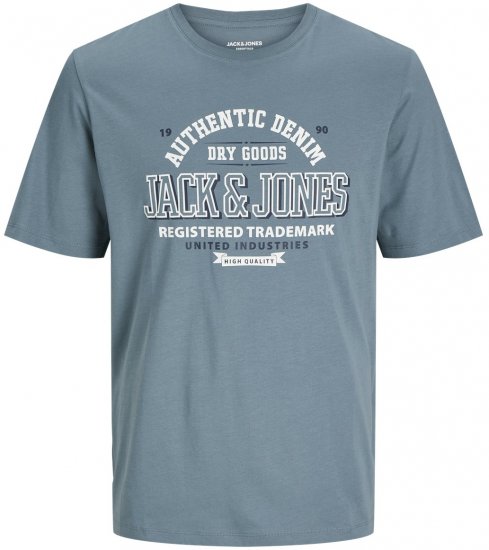 Jack & Jones JJELOGO O-Neck T-Shirt Goblin Blue - Camisetas - Camisetas - 2XL-14XL