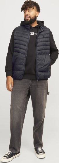 Jack & Jones SPRINT BODYWARMER With Collar Black - Chaquetas - Chaquetas Tallas Grandes 2XL-8XL