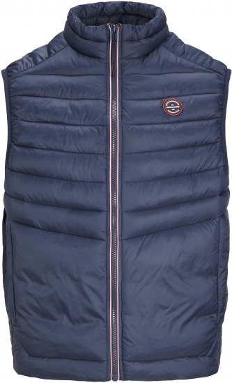 Jack & Jones SPRINT True Red Stitches BODYWARMER Navy Blazer - Chaquetas - Chaquetas Tallas Grandes 2XL-8XL