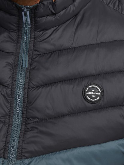 Jack & Jones SPRINT Black Blocking BODYWARMER With Collar Dark Turquoise - Chaquetas - Chaquetas Tallas Grandes 2XL-8XL