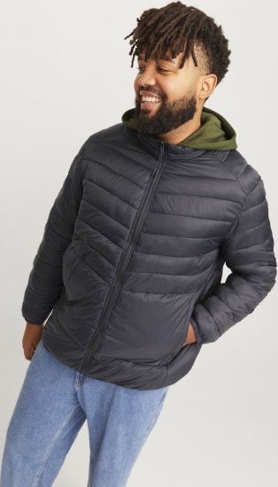 Jack & Jones SPRINT Quilted Collar Jacket Black - Chaquetas - Chaquetas Tallas Grandes 2XL-8XL