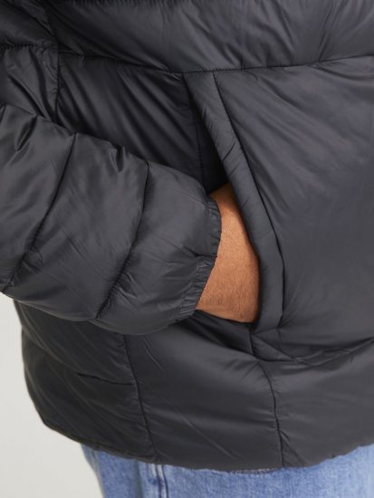 Jack & Jones SPRINT Quilted Collar Jacket Black - Chaquetas - Chaquetas Tallas Grandes 2XL-8XL