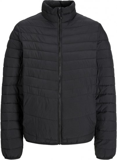 Jack & Jones STATE Puffer Jacket With Collar Black - Chaquetas - Chaquetas Tallas Grandes 2XL-8XL