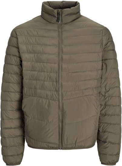 Jack & Jones STATE Puffer Jacket With Collar Brown - Chaquetas - Chaquetas Tallas Grandes 2XL-8XL