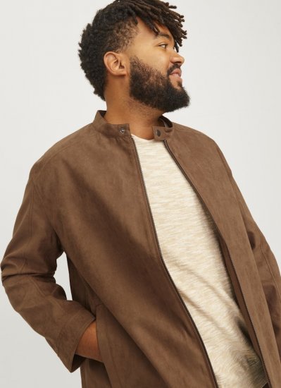 Jack & Jones DYLAN Clean Jacket Brown - Chaquetas - Chaquetas Tallas Grandes 2XL-8XL