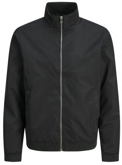 Jack & Jones JJROY HARRINGTON BOMBER Jacket Black - Chaquetas - Chaquetas Tallas Grandes 2XL-8XL