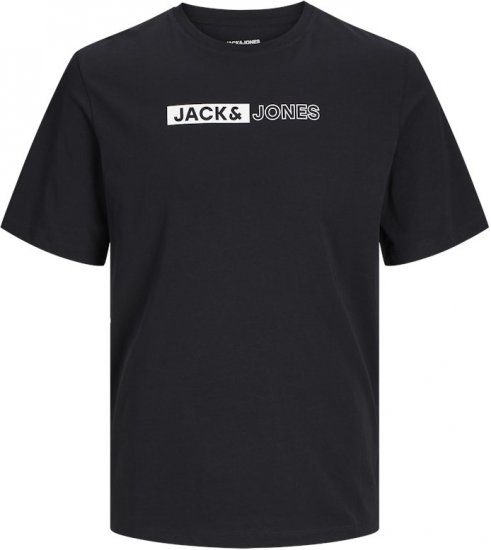 Jack & Jones CORP Logo Play 5 T-Shirt Black - Camisetas - Camisetas - 2XL-14XL