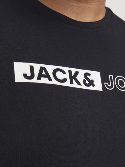 Jack & Jones CORP Logo Play 5 T-Shirt Black - Camisetas - Camisetas - 2XL-14XL