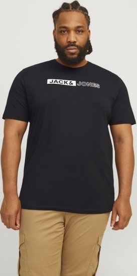 Jack & Jones CORP Logo Play 5 T-Shirt Black - Camisetas - Camisetas - 2XL-14XL