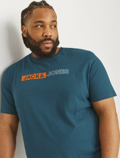 Jack & Jones CORP Logo Play 5 T-Shirt Deep Teal - Camisetas - Camisetas - 2XL-14XL