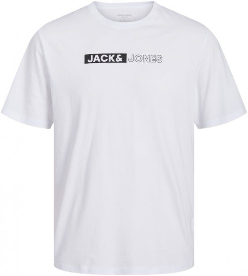 Jack & Jones CORP Logo Play 5 T-Shirt White - Camisetas - Camisetas - 2XL-14XL